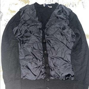 Mens black moncler cardigan